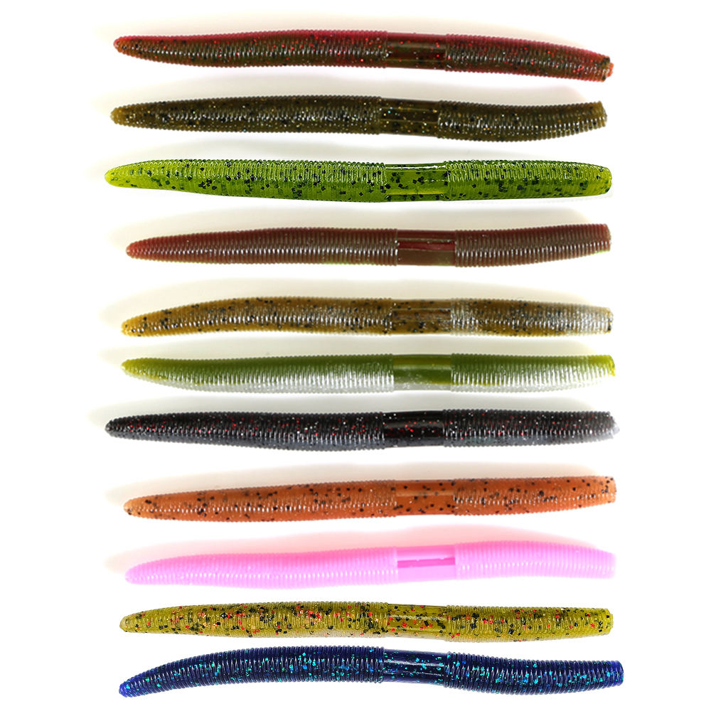 Newbility Bass Soft Silicon Worm Lures Stick Senko Worm Fishing Lure