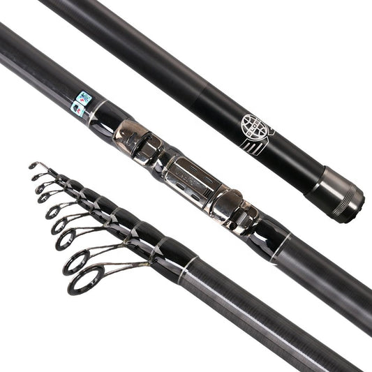 Newbility 24T Carbon Telescopic Surf Rod Spinning Fishing Rod