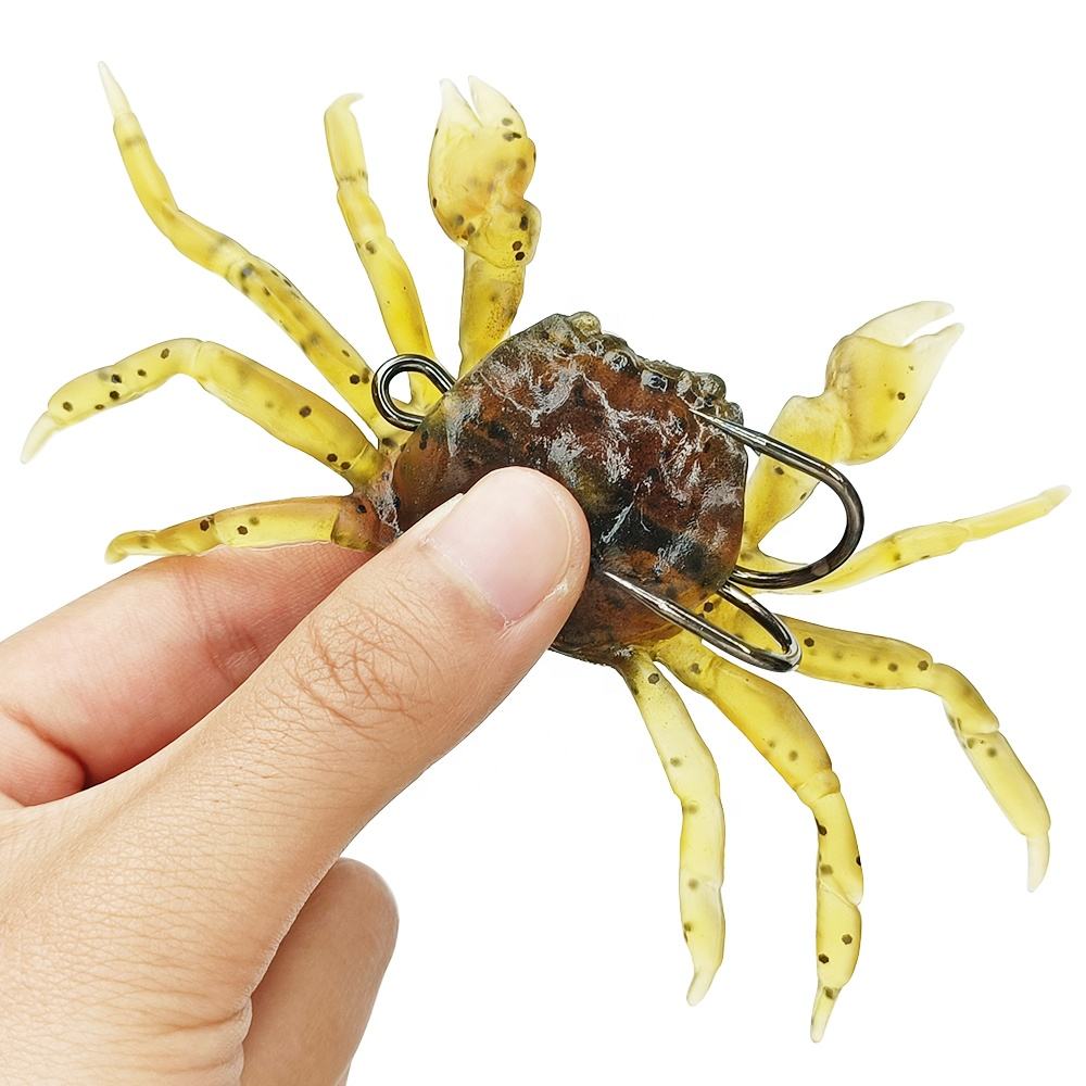 Newbility OEM Silicone soft fishing lure artificial crab bait with hook soft crab